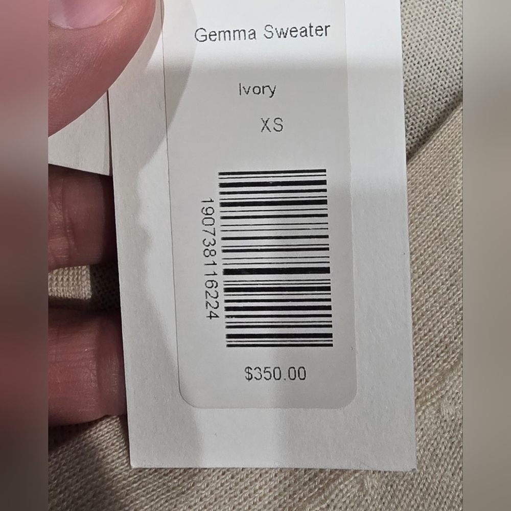 Veronica Beard Gemma Sweater In Ivory Size XS - Picture 3 of 7
